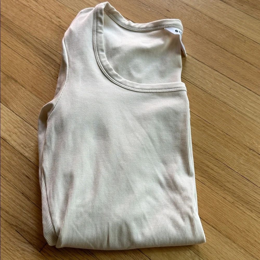 NWOT Athleta signature rib square neck top in bone - Picture 7 of 7